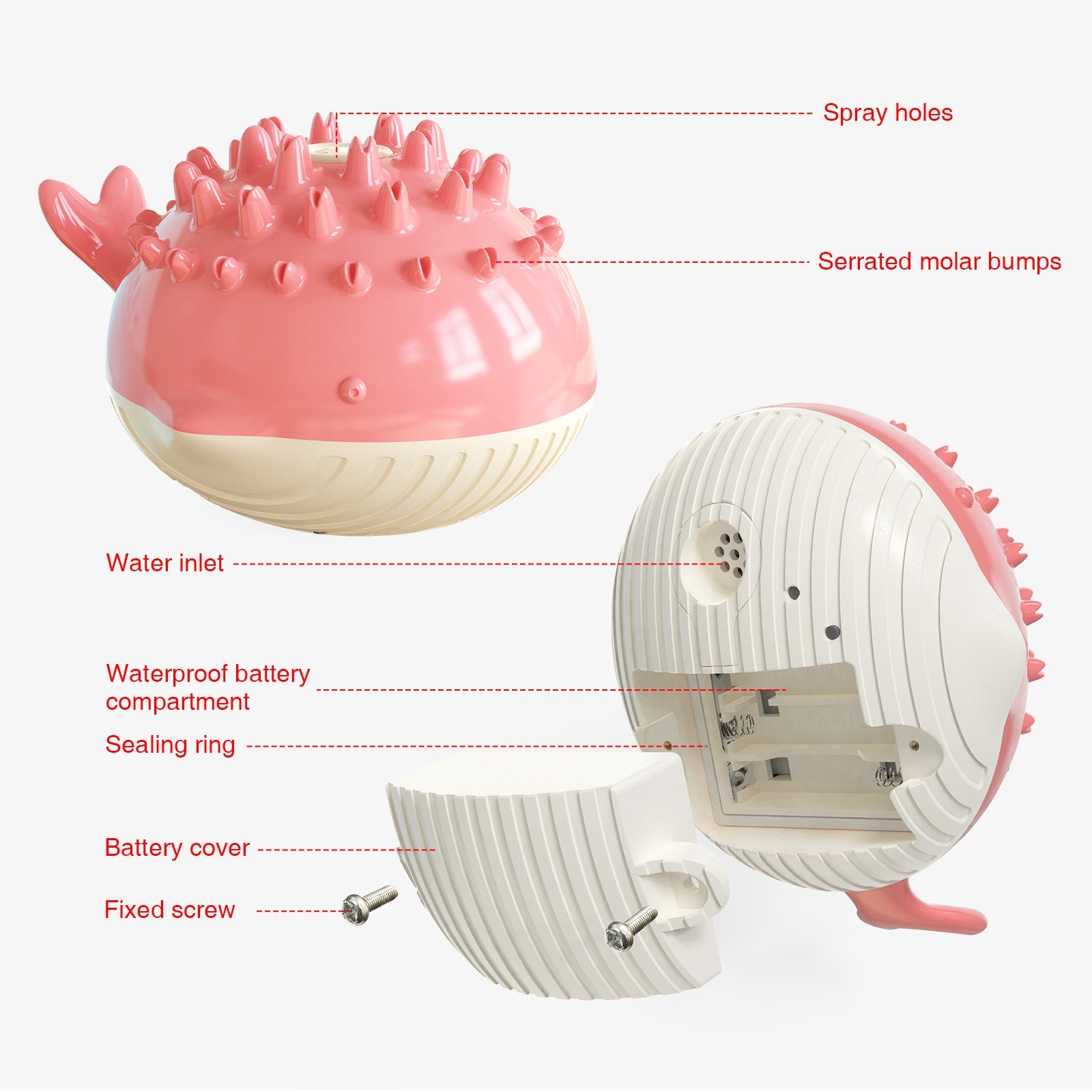 KFX-3168829 Summer Floating Dog Toy with Water Spray Function for Bathing and Playtime