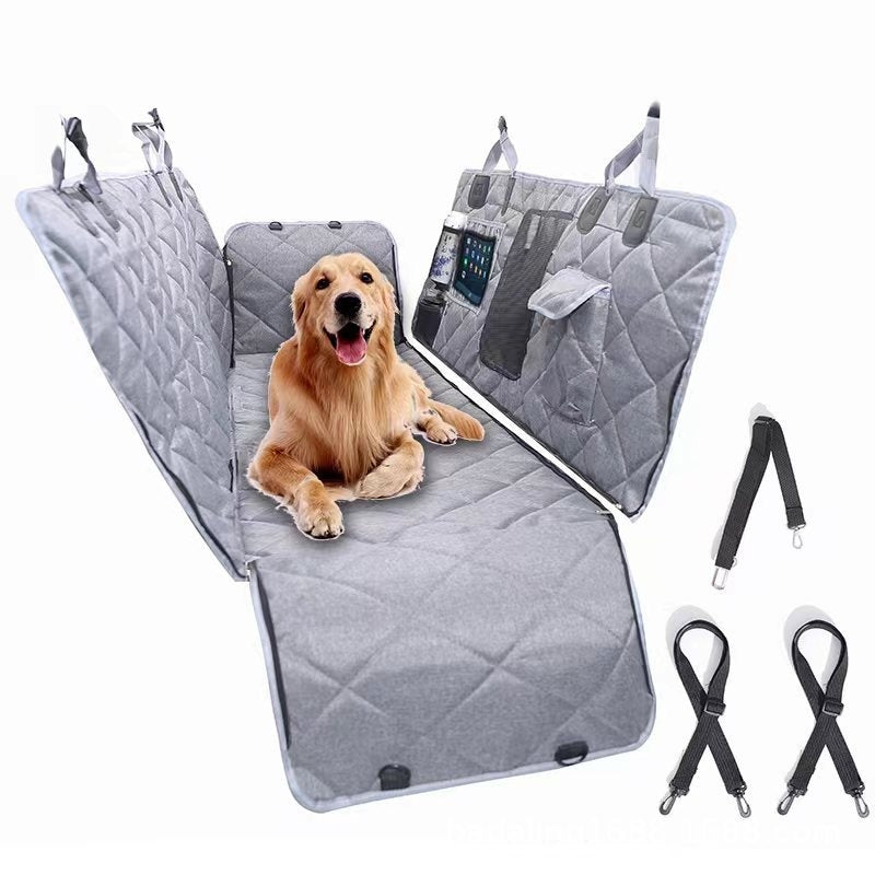 KFX-3169853 Pet Car Cushion for Dogs - Anti-Dirty and Comfortable Seat Cover in Black and Gray Options