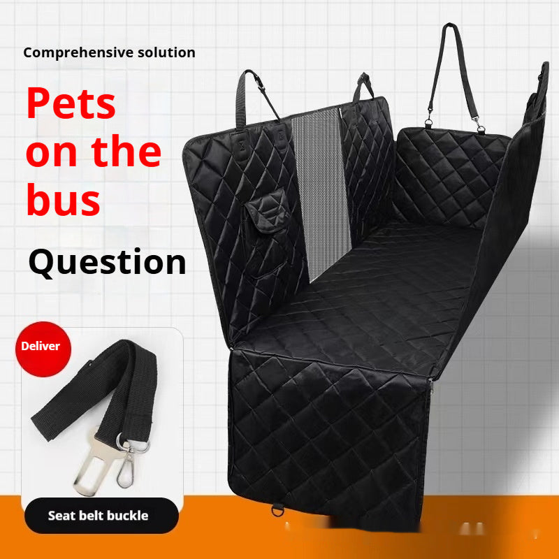 KFX-3169853 Pet Car Cushion for Dogs - Anti-Dirty and Comfortable Seat Cover in Black and Gray Options