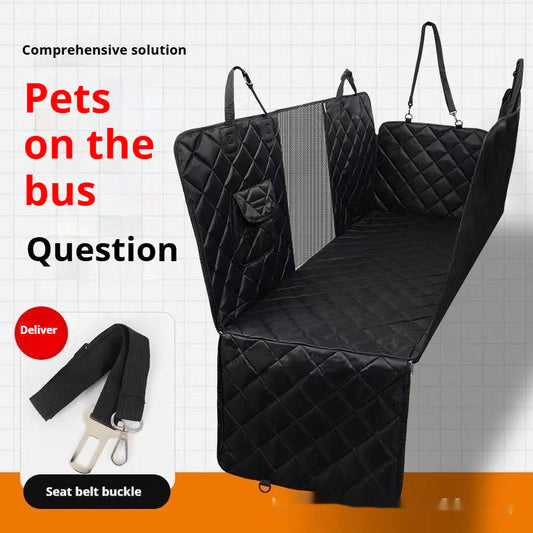 KFX-3169853 Pet Car Cushion for Dogs - Anti-Dirty and Comfortable Seat Cover in Black and Gray Options