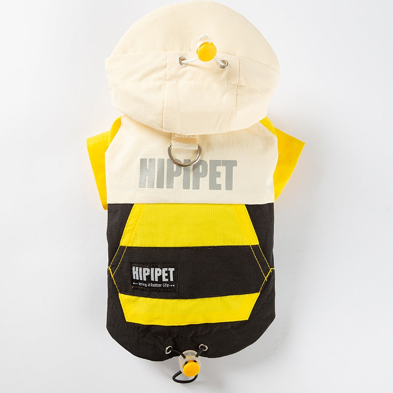 KFX-3172541 Color Block Dog Hoodie with Belt Loop for Small and Medium Dogs - Adjustable Fit and Durable Fabric