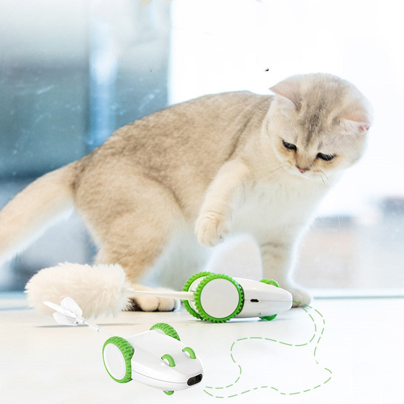 KFX-3174589 Automatic Feather Cat Toy Replacement Head with USB Charging and Long-Lasting Battery