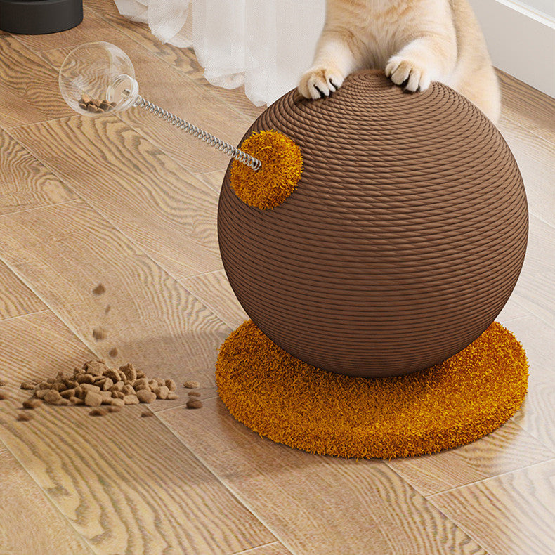 KFX-3175229 Anti-Scratch Cat Tumbler with Hemp Rope and Grasping Balls for Play and Relief