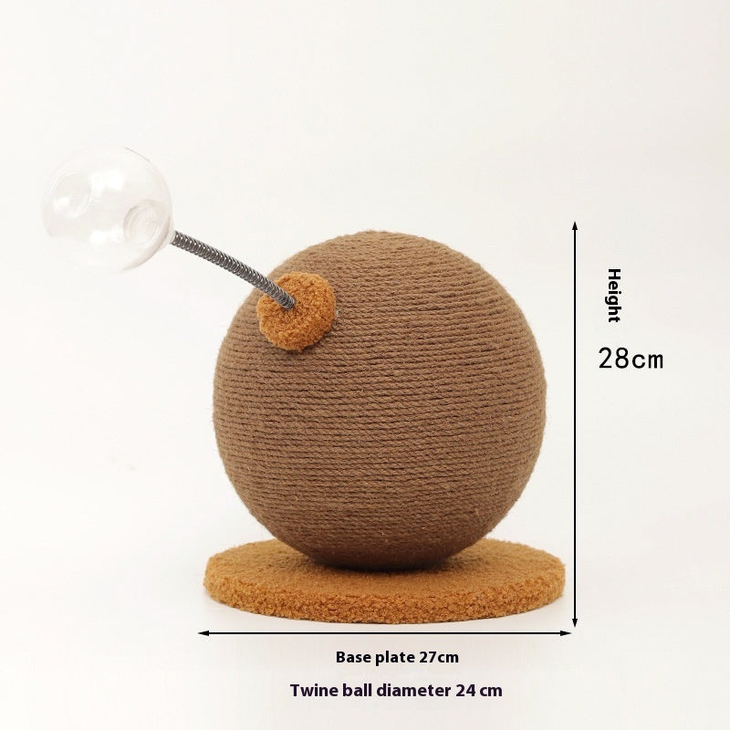 KFX-3175229 Anti-Scratch Cat Tumbler with Hemp Rope and Grasping Balls for Play and Relief