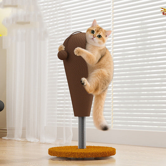 KFX-3175229 Anti-Scratch Cat Tumbler with Hemp Rope and Grasping Balls for Play and Relief