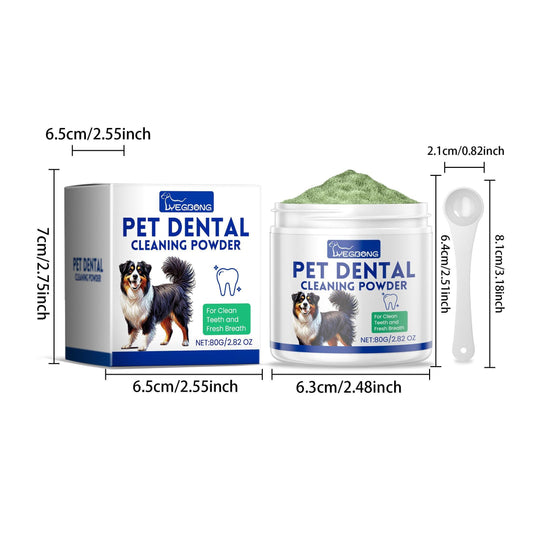 KFX-3175613 Dog Tooth Cleaning Powder for Tartar Removal and Fresh Breath Care
