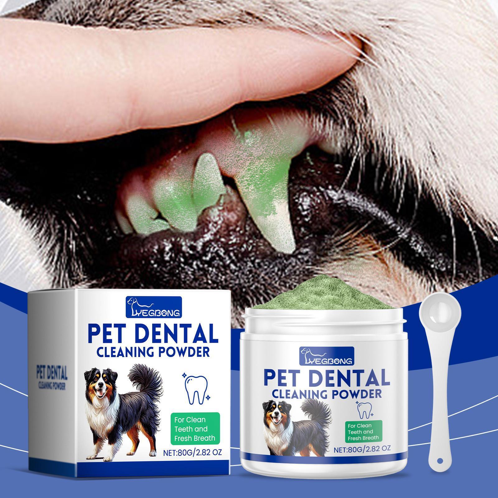 KFX-3175613 Dog Tooth Cleaning Powder for Tartar Removal and Fresh Breath Care