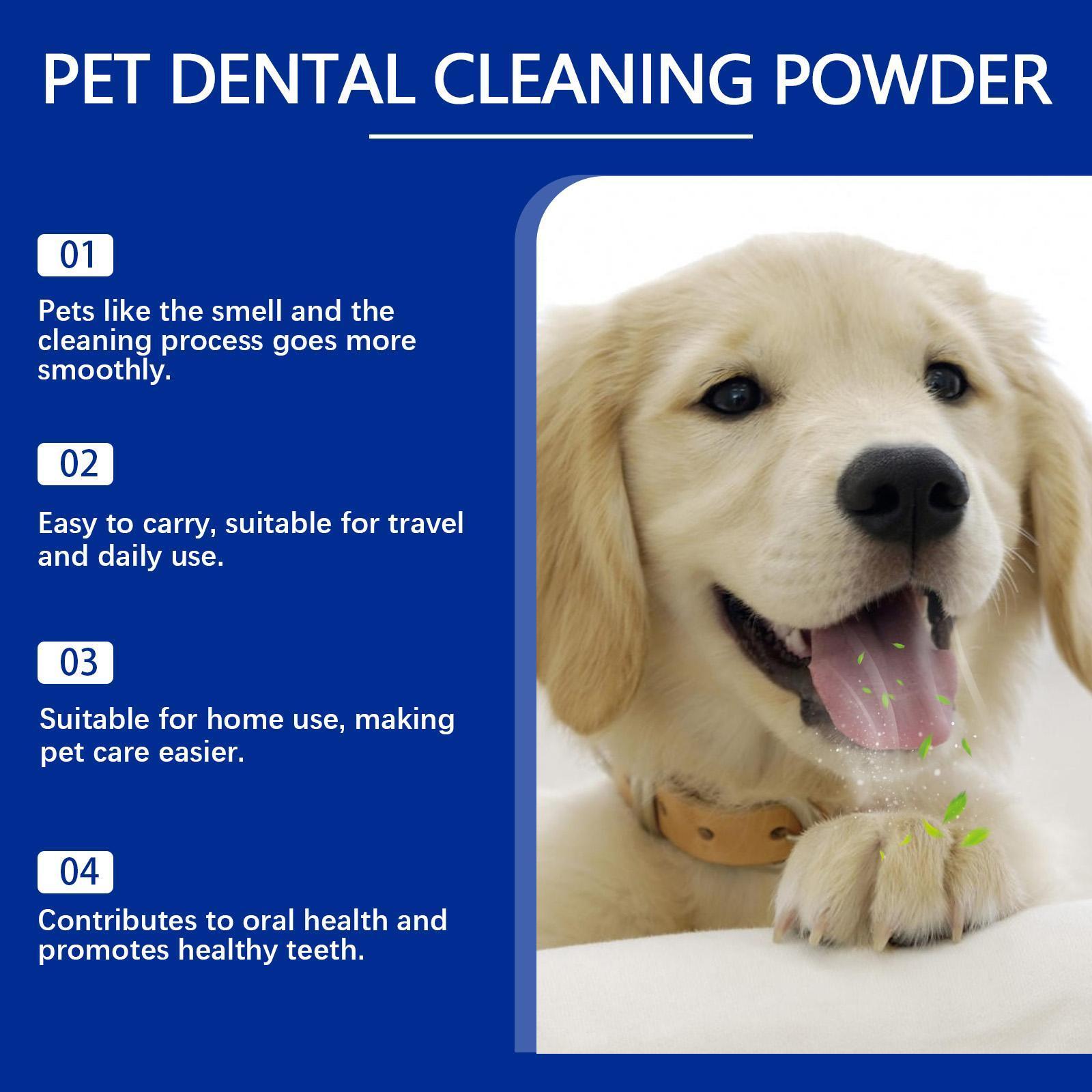 KFX-3175613 Dog Tooth Cleaning Powder for Tartar Removal and Fresh Breath Care