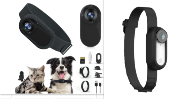 KFX-3175741 Wireless Cat and Dog Collar Camera for Indoor and Outdoor Use, USB Rechargeable