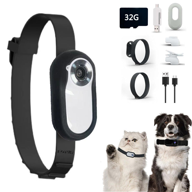 KFX-3175741 Wireless Cat and Dog Collar Camera for Indoor and Outdoor Use, USB Rechargeable