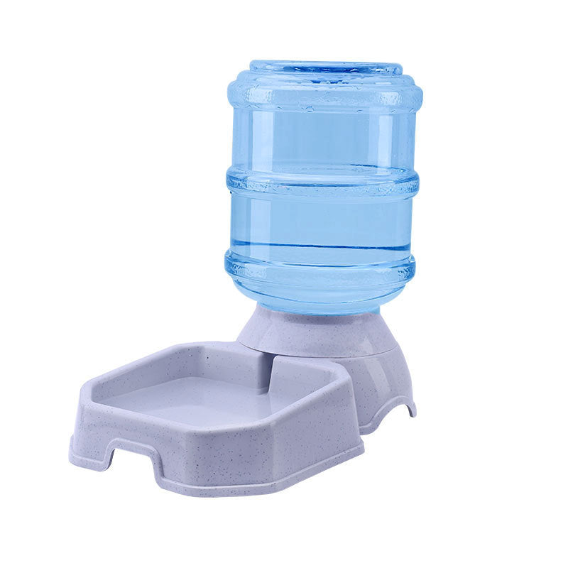 KFX-3179581 Gray Automatic Pet Feeder and Water Fountain Combo for Convenient Pet Care
