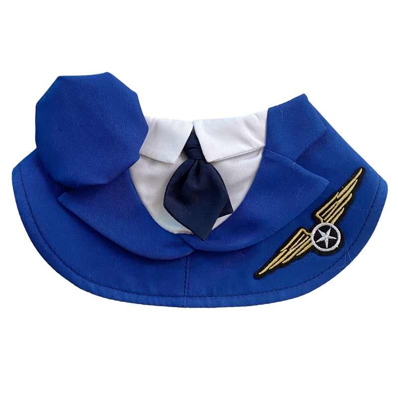 KFX-3181117 Personalized Blue Polyester Pet Clothing with Hat for Cats - Sizes S, M, L