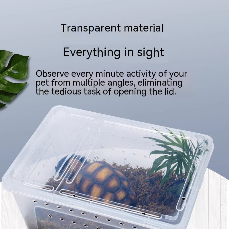KFX-3182781 Transparent Silkworm Feeding Jar for Box Turtles – Available in Small, Medium, Large Sizes