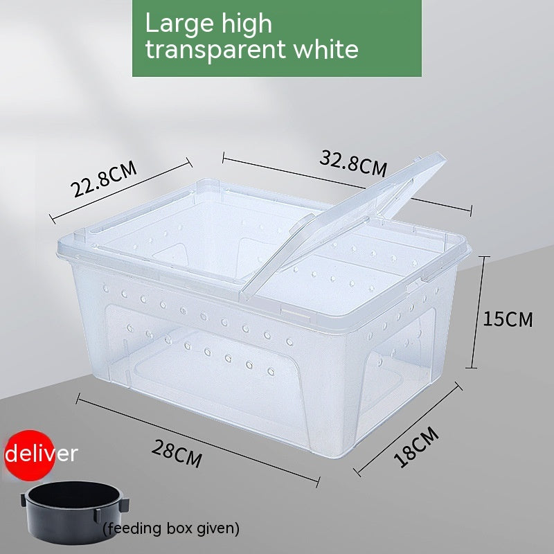 KFX-3182781 Transparent Silkworm Feeding Jar for Box Turtles – Available in Small, Medium, Large Sizes
