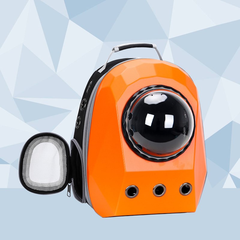 KFX-3183165 Space Capsule Pet Carrier Backpack for Cats and Dogs - Breathable Transparent Design, Lightweight Travel Bag
