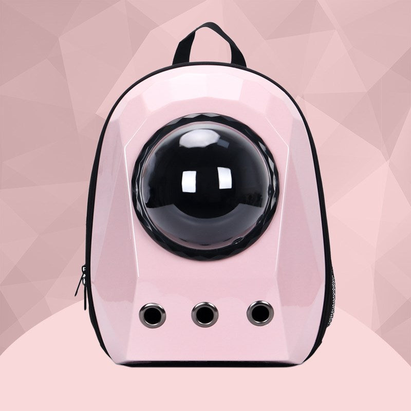 KFX-3183165 Space Capsule Pet Carrier Backpack for Cats and Dogs - Breathable Transparent Design, Lightweight Travel Bag