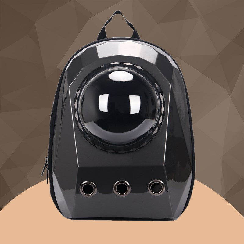 KFX-3183165 Space Capsule Pet Carrier Backpack for Cats and Dogs - Breathable Transparent Design, Lightweight Travel Bag