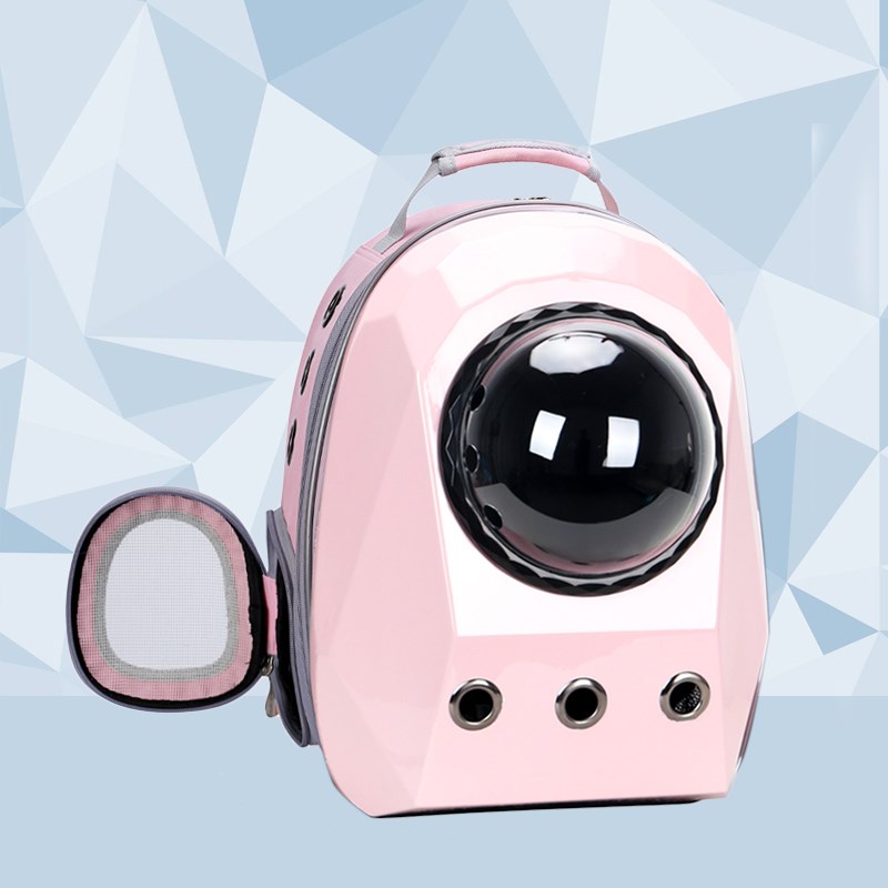 KFX-3183165 Space Capsule Pet Carrier Backpack for Cats and Dogs - Breathable Transparent Design, Lightweight Travel Bag