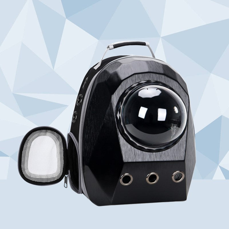 KFX-3183165 Space Capsule Pet Carrier Backpack for Cats and Dogs - Breathable Transparent Design, Lightweight Travel Bag