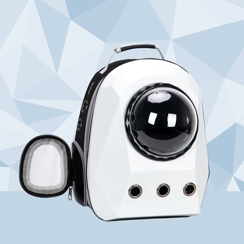 KFX-3183165 Space Capsule Pet Carrier Backpack for Cats and Dogs - Breathable Transparent Design, Lightweight Travel Bag
