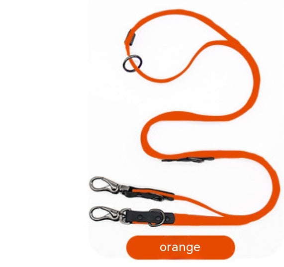 KFX-3183293 Multifunctional Nylon PVC Dog Chain and Chest Strap Set - 2.2m Long, Available in Multiple Colors