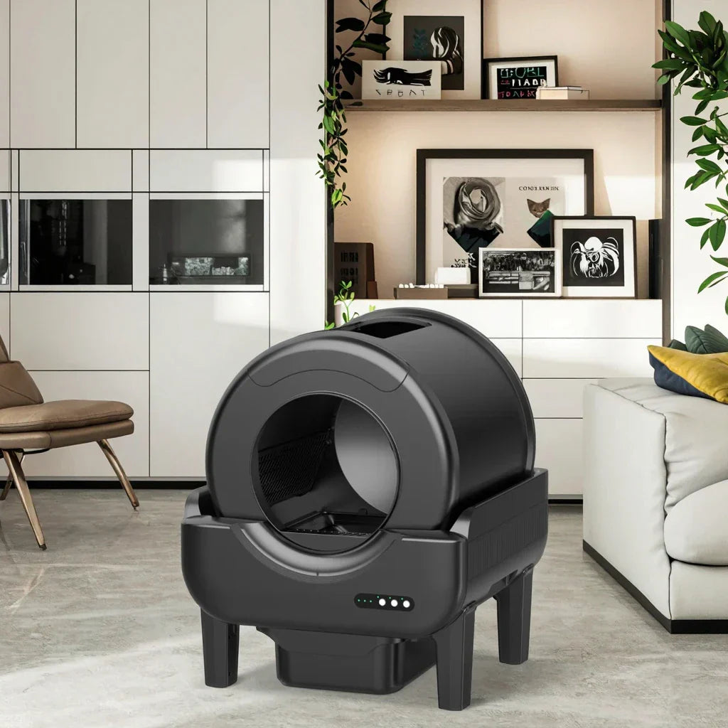 KFX-318867 WIFI Automatic Smart Cat Litter Box with 65L Enclosed Fresh Air Tray