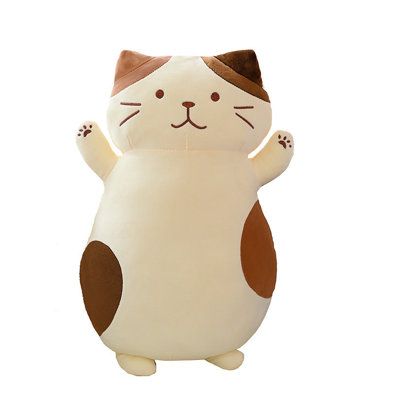 KFX-3188925 Cute Cheese Cat Plush Toy Doll - Large Velvet Sleeping Pillow for Youth