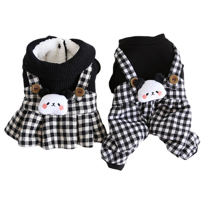 KFX-3189821 Casual Pet Dog Clothes in Skirt Styles: Black, Gray, Rabbit, Sizes XS-XL