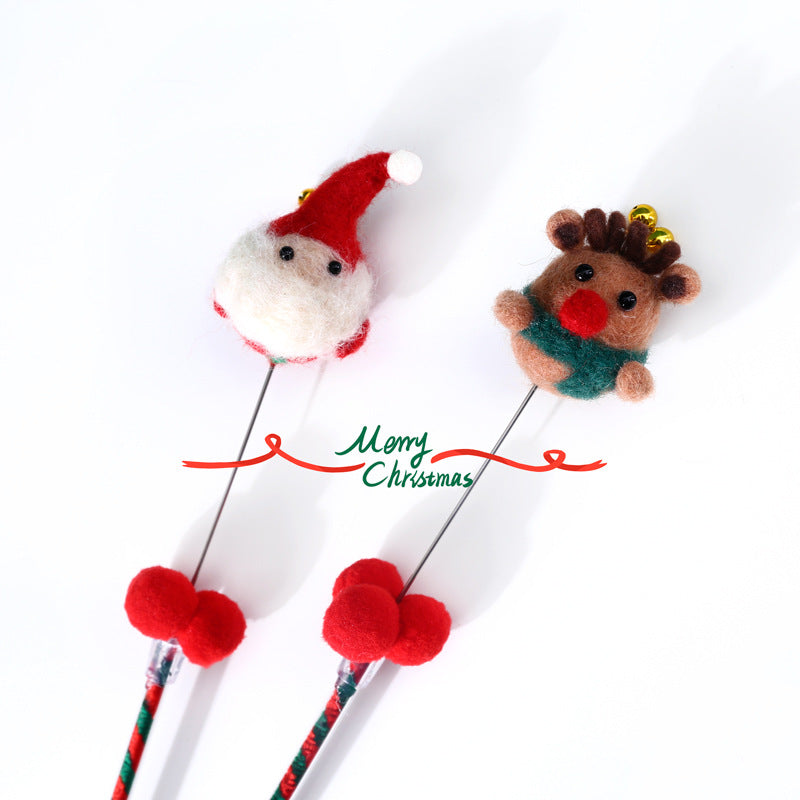 KFX-3190077 Cat Toy Wand with Bells - 45 cm PVC Stick for Engaging Playtime