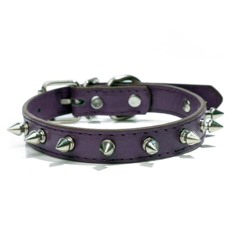 KFX-3191229 Multicolor PU Leather Dog Collar with Breakaway Buckle for All Seasons