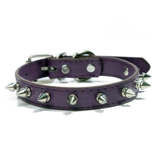 KFX-3191229 Multicolor PU Leather Dog Collar with Breakaway Buckle for All Seasons