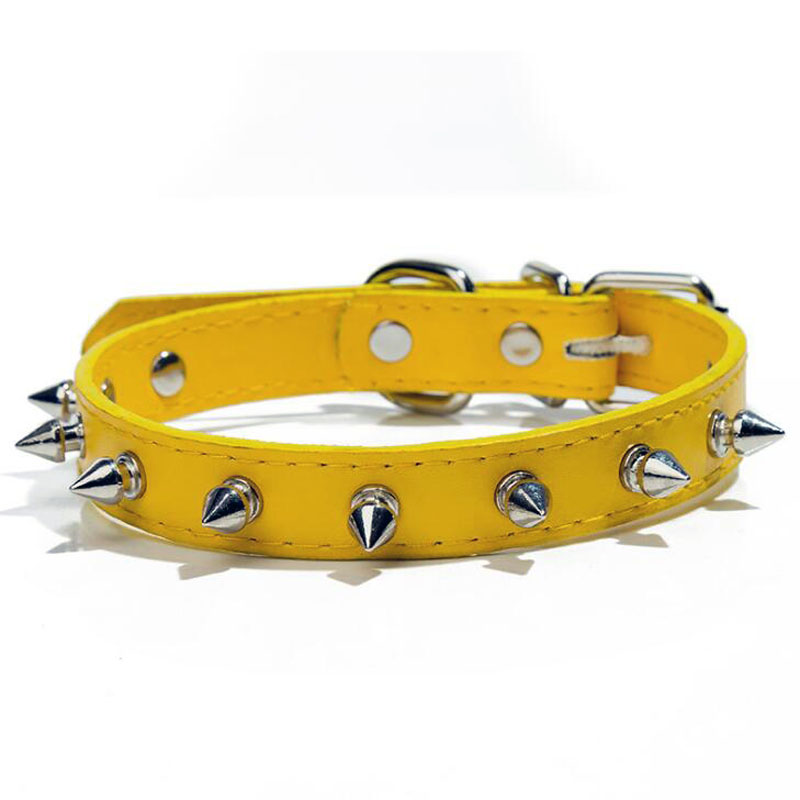 KFX-3191229 Multicolor PU Leather Dog Collar with Breakaway Buckle for All Seasons