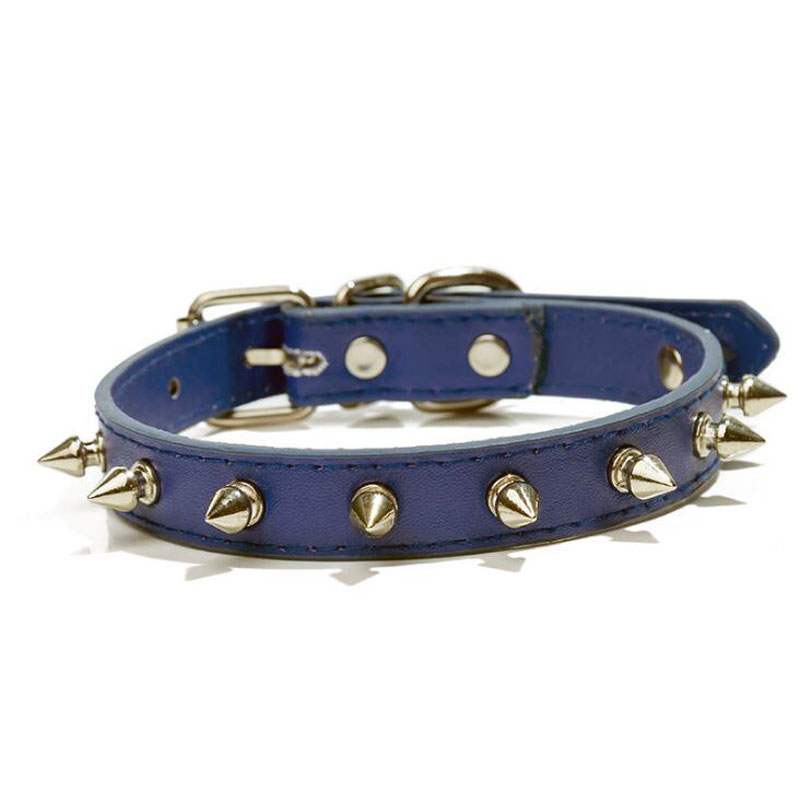 KFX-3191229 Multicolor PU Leather Dog Collar with Breakaway Buckle for All Seasons