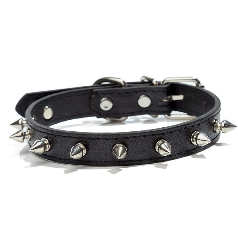 KFX-3191229 Multicolor PU Leather Dog Collar with Breakaway Buckle for All Seasons