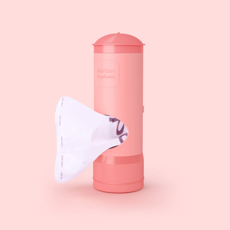 KFX-3191485 Portable Pet Toilet with 120 Poop Bags - Cherry Pink, Lemon Yellow, Mint Green Options