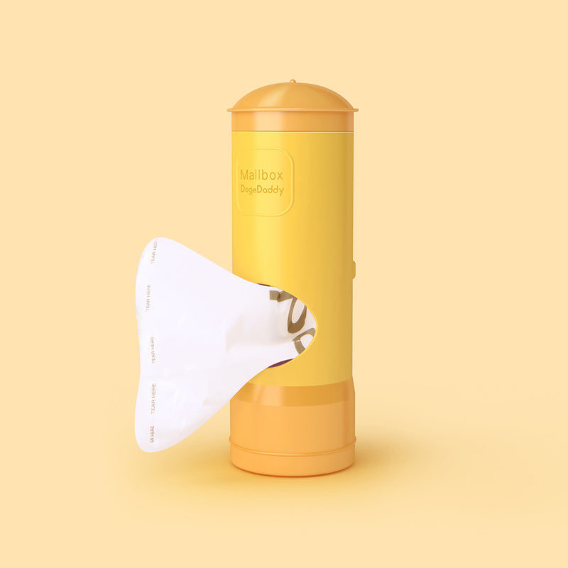 KFX-3191485 Portable Pet Toilet with 120 Poop Bags - Cherry Pink, Lemon Yellow, Mint Green Options