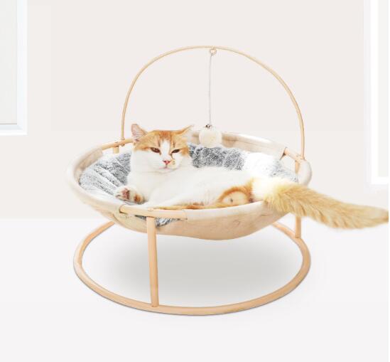 KFX-3195069 Four-Season Breathable Pet Bed with Waterproof Polyester and Durable Mesh