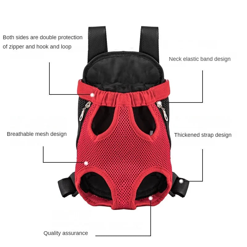 KFX-3198269 Adjustable Dog Carrier Backpack for Small Dogs - Breathable, Portable, and Versatile for Hiking and Travel