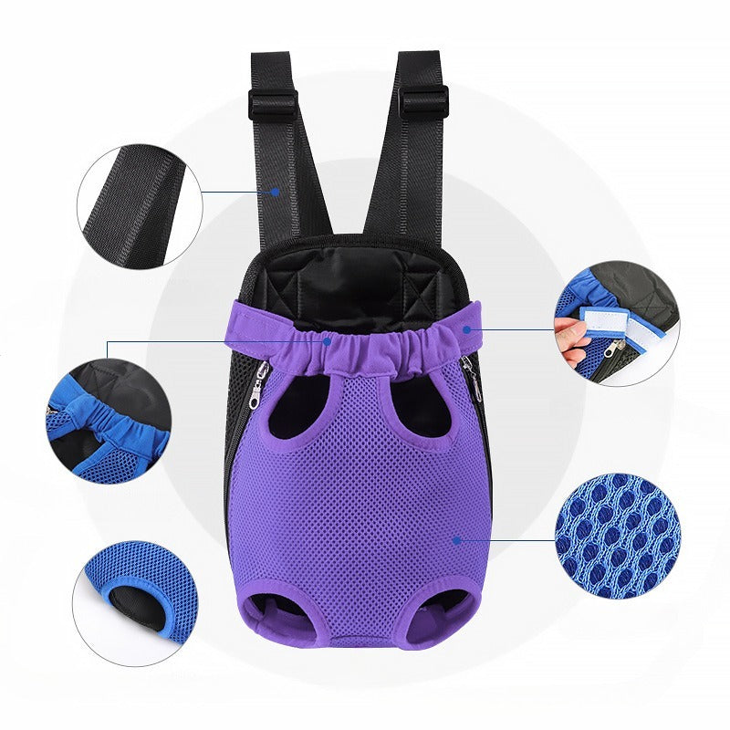KFX-3198269 Adjustable Dog Carrier Backpack for Small Dogs - Breathable, Portable, and Versatile for Hiking and Travel