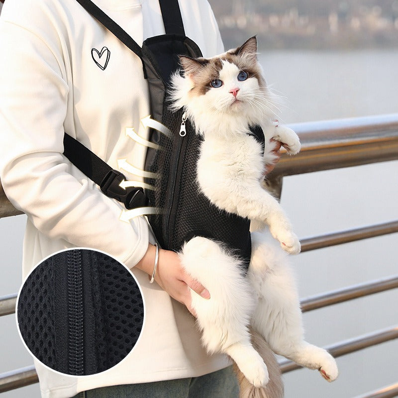 KFX-3198269 Adjustable Dog Carrier Backpack for Small Dogs - Breathable, Portable, and Versatile for Hiking and Travel