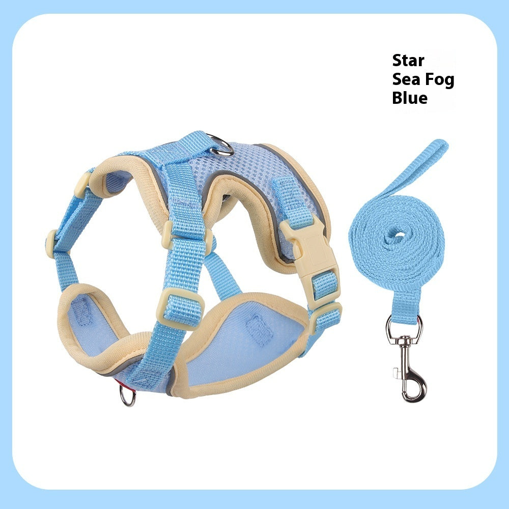 KFX-3200061 Classic and Lightweight Cat Harness with Pulling Rope - Available in Various Colors and Sizes
