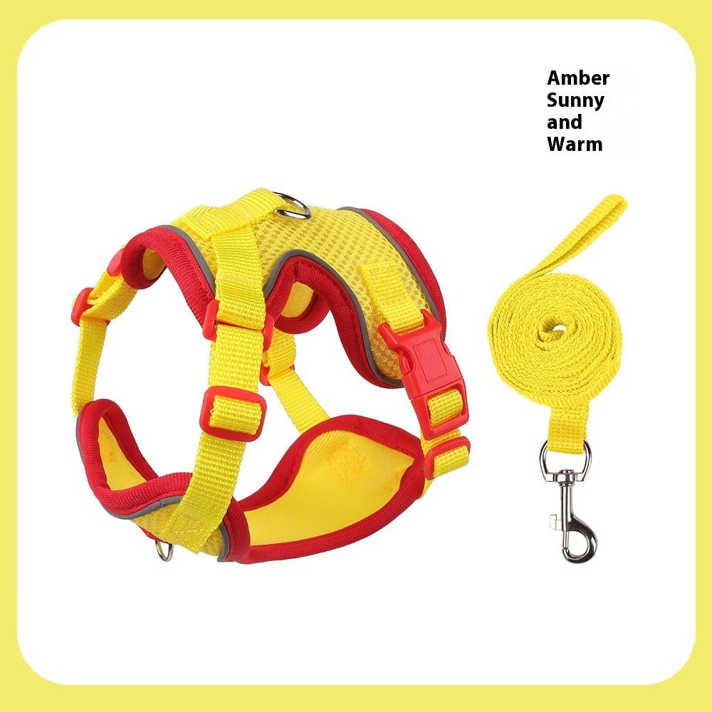 KFX-3200061 Classic and Lightweight Cat Harness with Pulling Rope - Available in Various Colors and Sizes