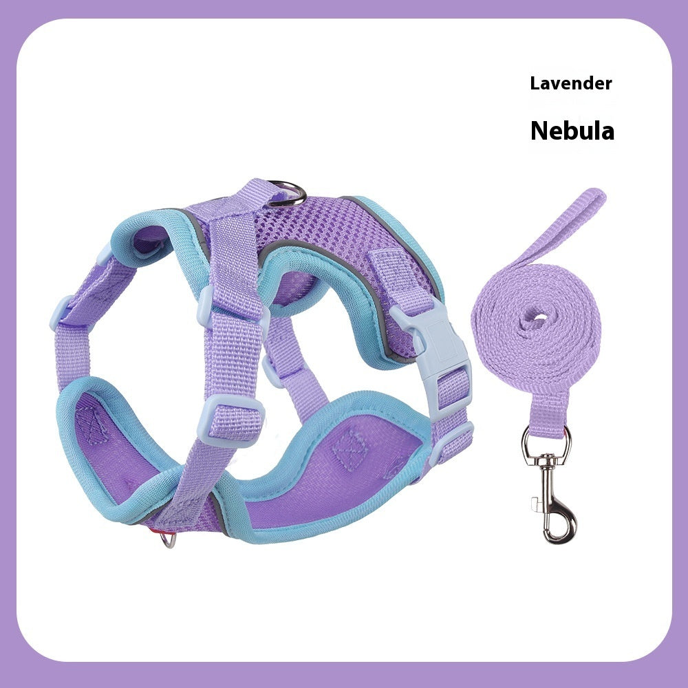 KFX-3200061 Classic and Lightweight Cat Harness with Pulling Rope - Available in Various Colors and Sizes