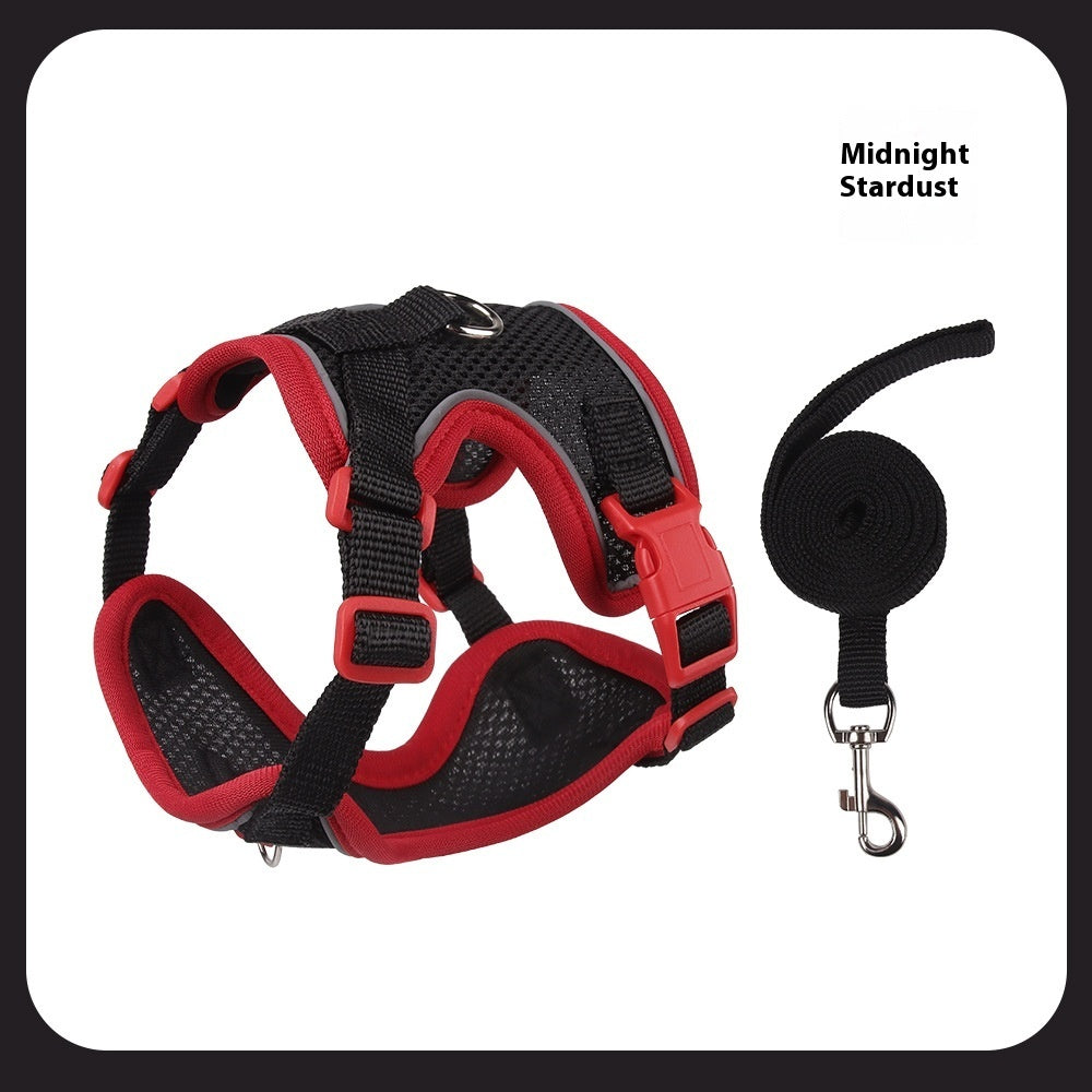 KFX-3200061 Classic and Lightweight Cat Harness with Pulling Rope - Available in Various Colors and Sizes