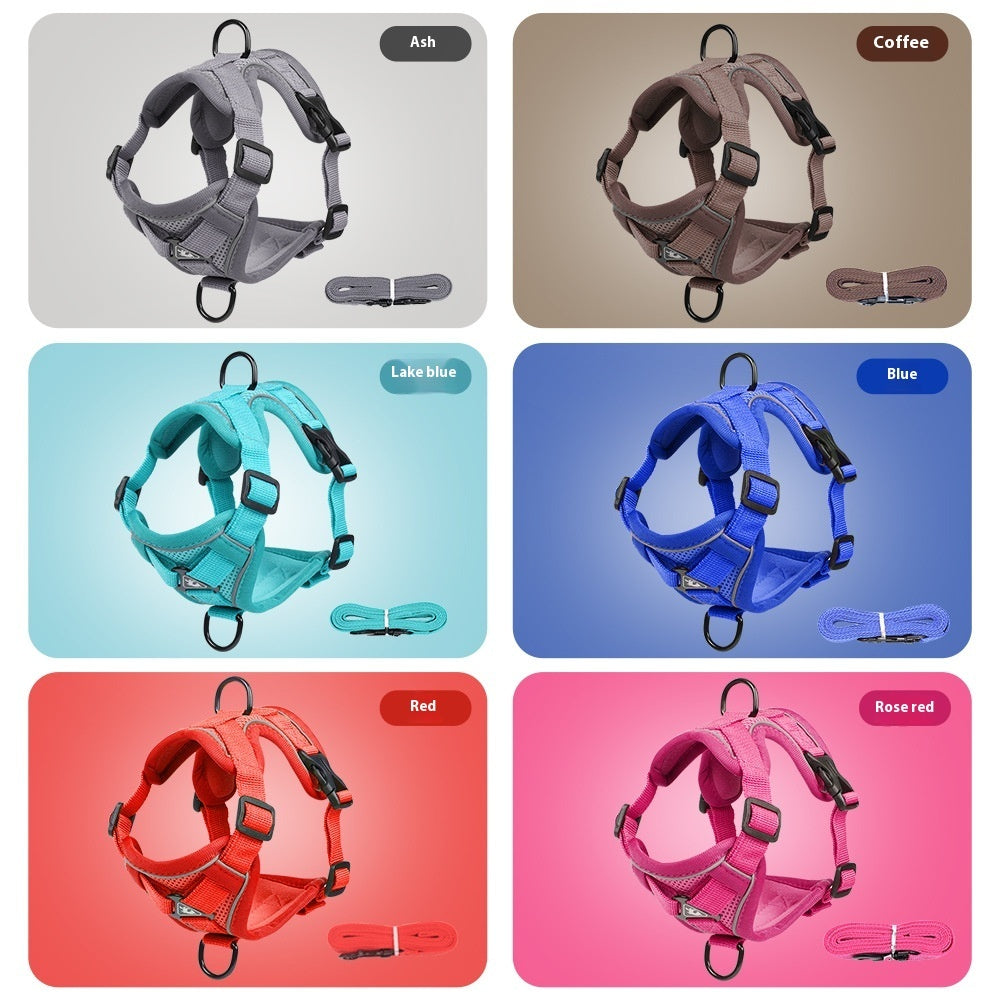 KFX-3200061 Classic and Lightweight Cat Harness with Pulling Rope - Available in Various Colors and Sizes