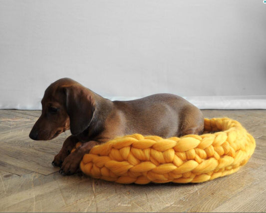 KFX-3200829 Coarse Wool Pet Nest for Dogs - 45cm Super Thick Wool Dog House