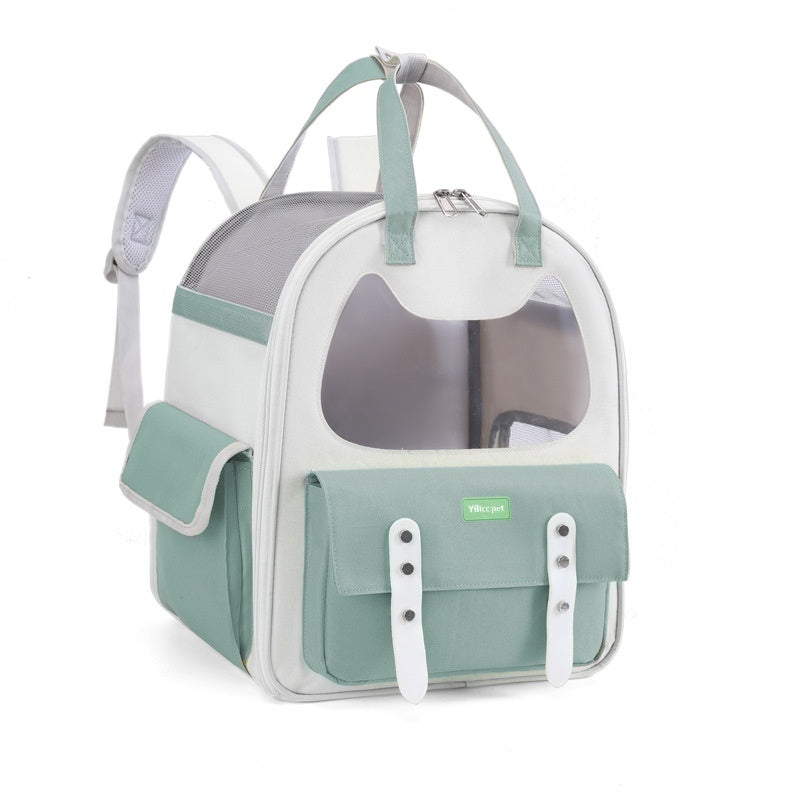 KFX-3203005 Large Capacity Foldable Cat Backpack - Soft Canvas Pet Carrier in Multiple Colors