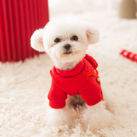 KFX-3203133 Spring Lion Dance Hoodie for Dogs, Soft Shredded Milk Fabric, Universal Fit