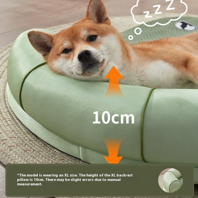 KFX-3204797 Cool Feeling Pet Bed - Four Seasons Universal Cat and Dog Nest in Green Bamboo Panda Design