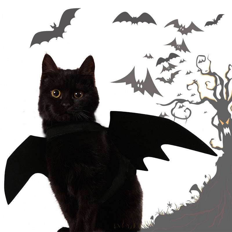 KFX-3204925 Pet Bat Wings Costume for Cats and Dogs - Adjustable Halloween Cosplay Prop